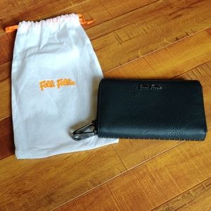 NWOT Folli Follie faux leather wallet black